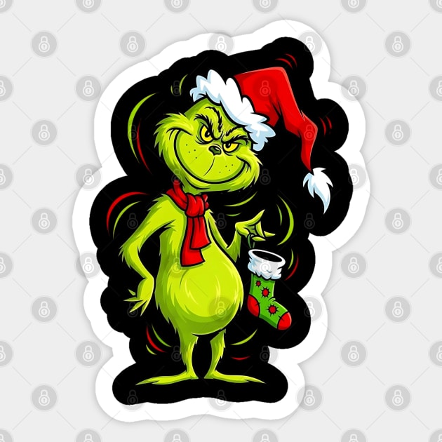 Feeling Grinchy - Funny Christmas Sticker by UrbanLifeApparel